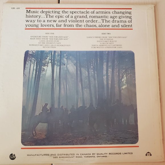 Doctor Zhivago Original Soundtrack Album Vinyl Record - Picture 2 of 2